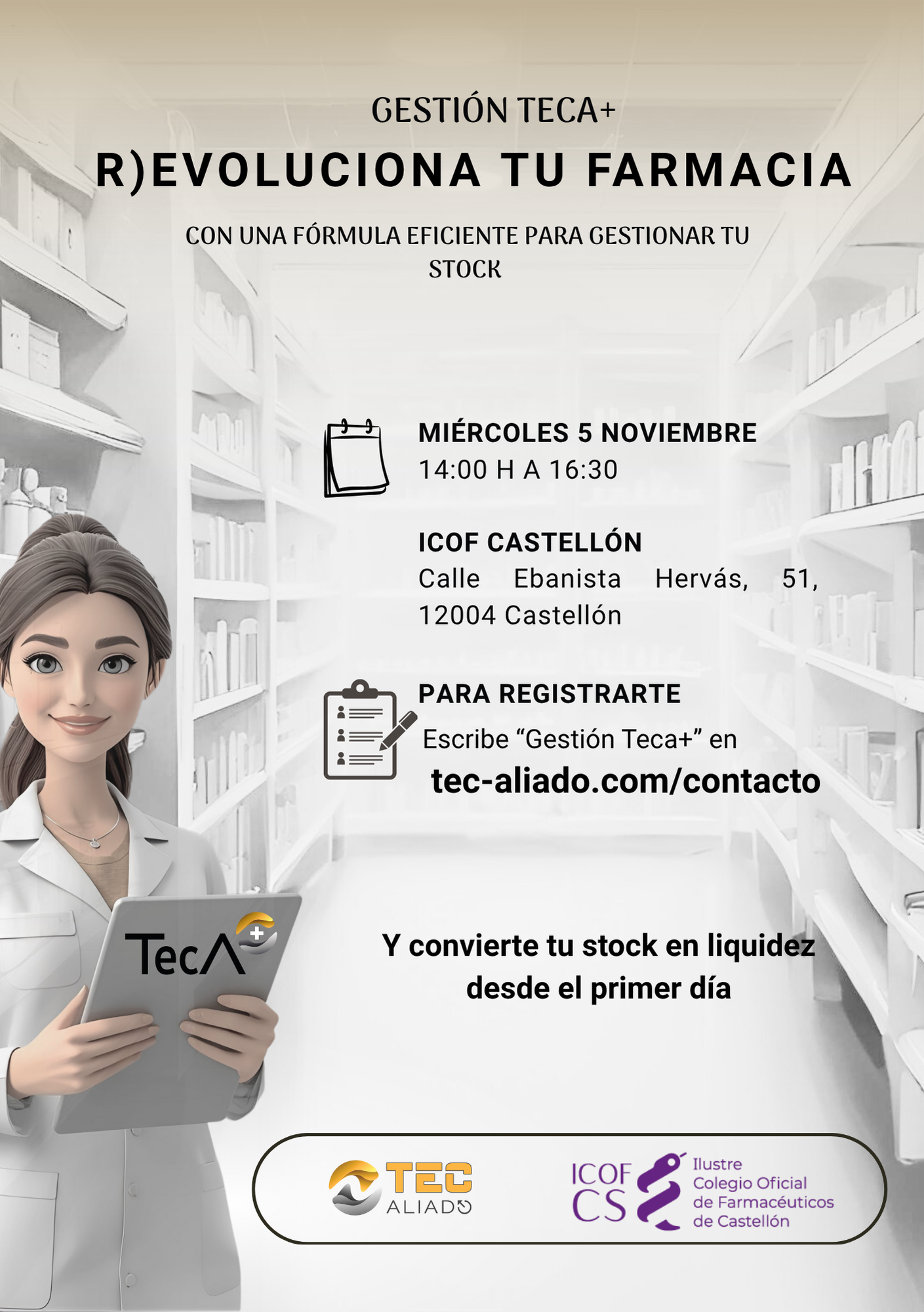 Invitación evento R)Evolución del stock en Castellón 5 de noviembre